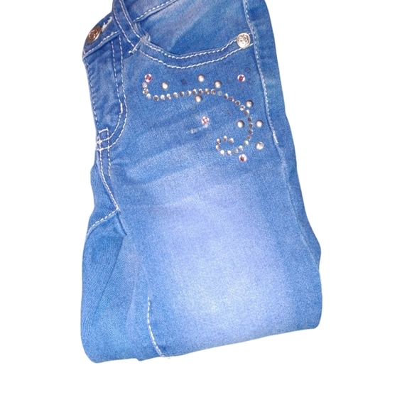 Embellished Blue Denim Jeans - Picture 1 of 4